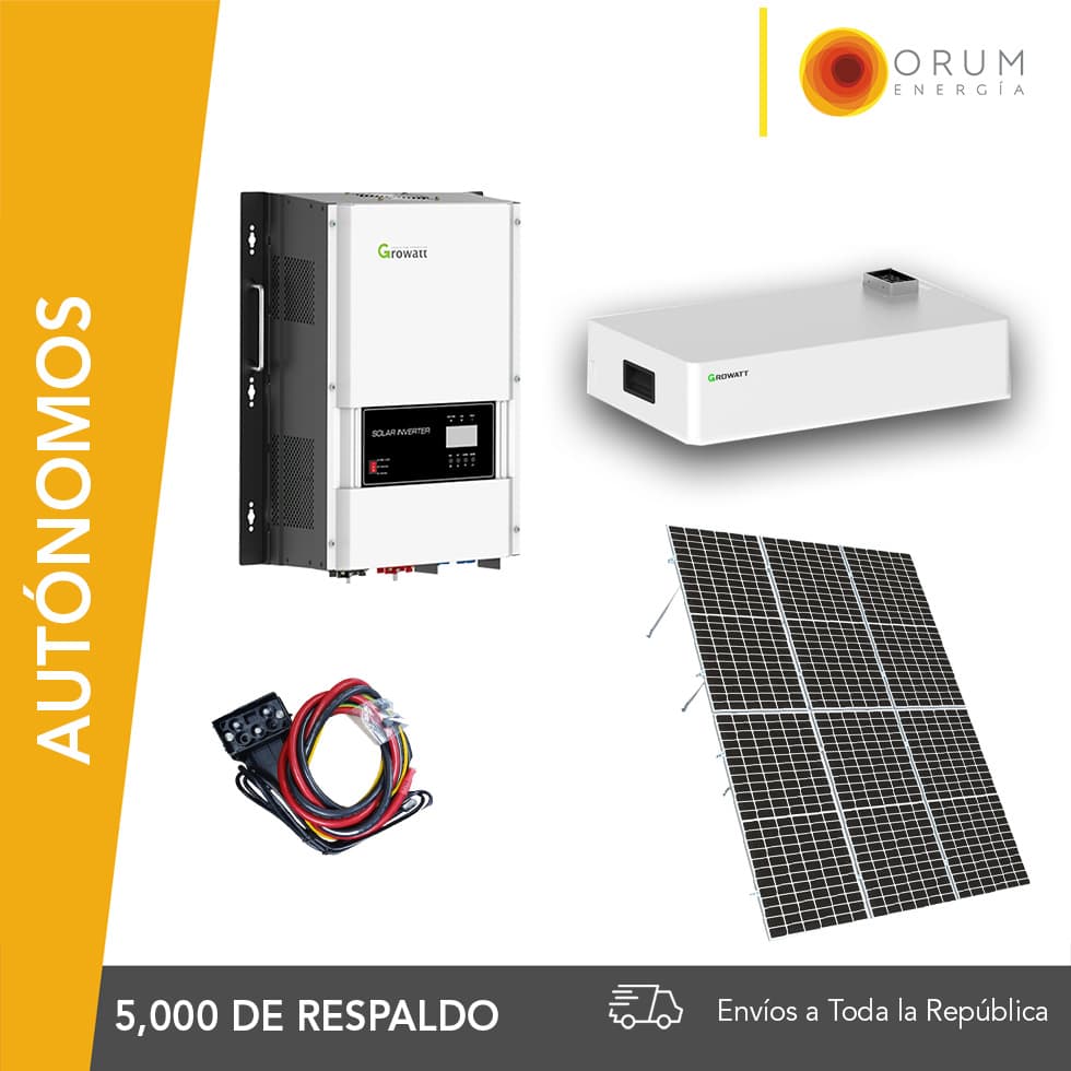 Kit Solar Autónomo – Respaldo Isla 16Kwh día Batería de Litio 5.0Kw 220v