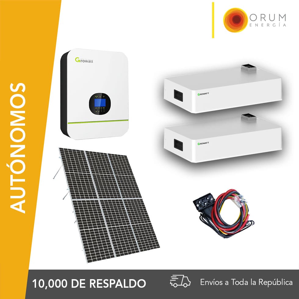 Kit Solar Autónomo – Respaldo Isla 16Kwh día Batería de Litio 10.0Kw