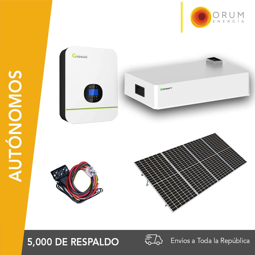 Kit Solar Autónomo – Respaldo Isla 10Kwh día Batería de Litio 5.0Kw