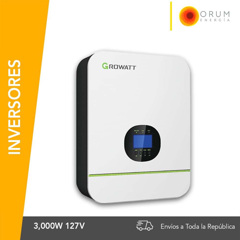 Inversor Autónomo de 3000w Growatt 48vcd 127v