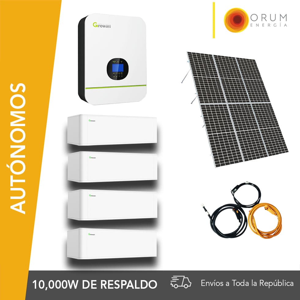 Kit Solar Autónomo – Respaldo Isla 16Kwh día Batería de Litio 10.0Kw